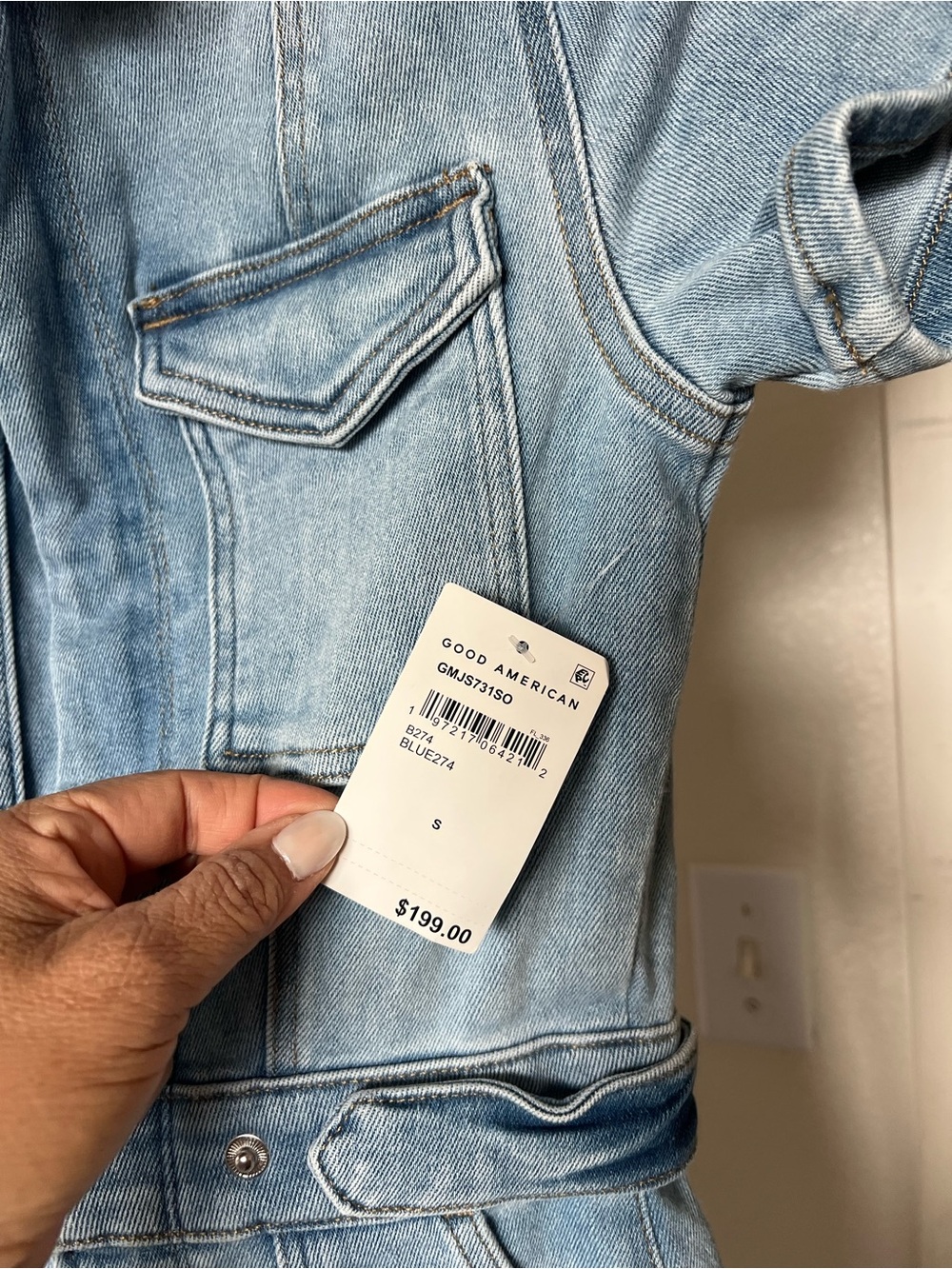 Good American Light Blue Denim Jumpsuit - Picture 4 of 9